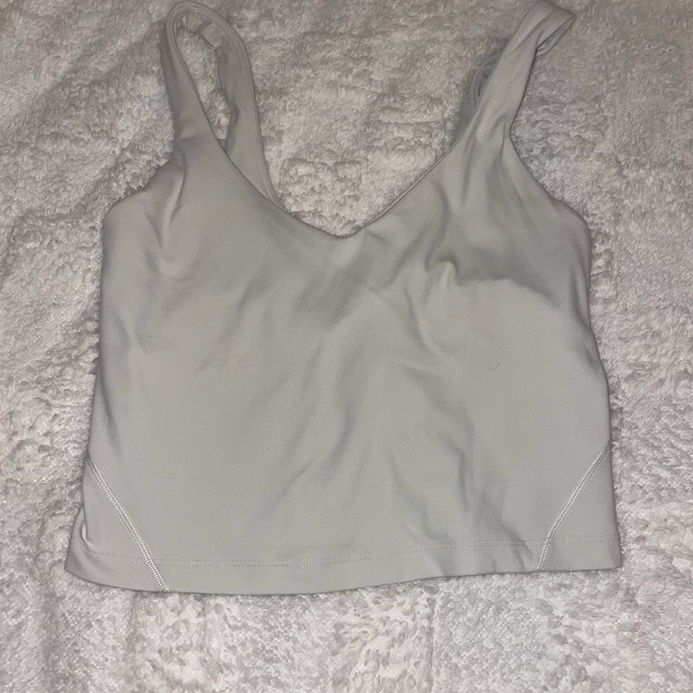 Gray Sleeveless Crop Top
